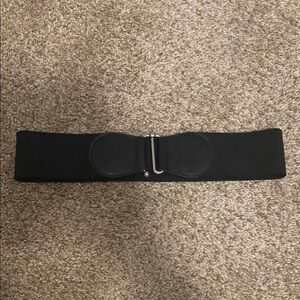 Chic Black Elastic Belt with Buckle